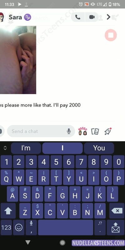 Sara Balla- Fingers her meaty pussy on snap for money