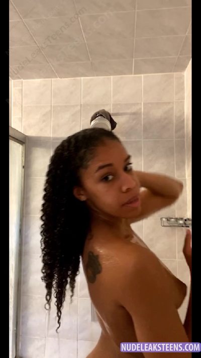 Jayla Thornton – Girl stands under hot water lathering  letting it all over her naked body in the steamy shower