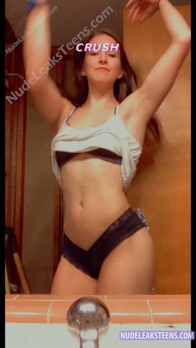 Khristen Bryant – She leaves on just underwear and her bra and dances sexy rolling her body