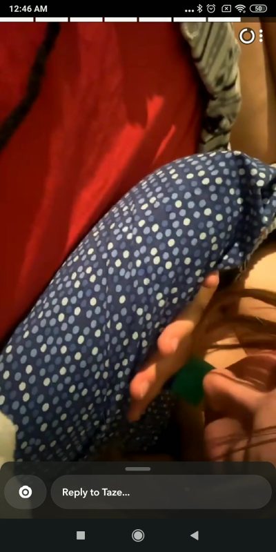 Taze House – She enjoys sucking on her dildo