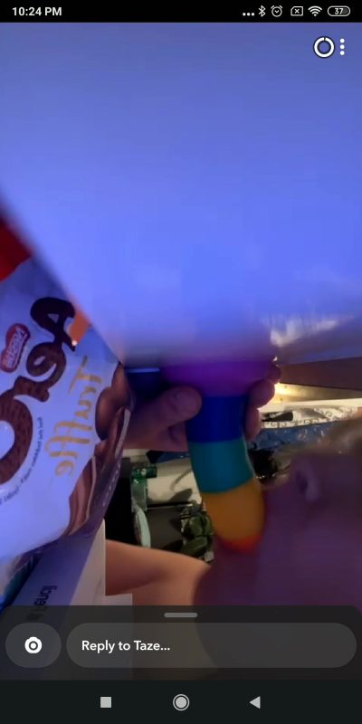 Taze House – She sucks on a big dildo