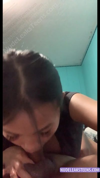 bmy –  She sucks and spits on her boyfriend thick big dick