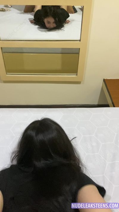 Zyan Cabrera – She lays bend over on bed next to her boyfriend dick, like shes ready to get fucked by him